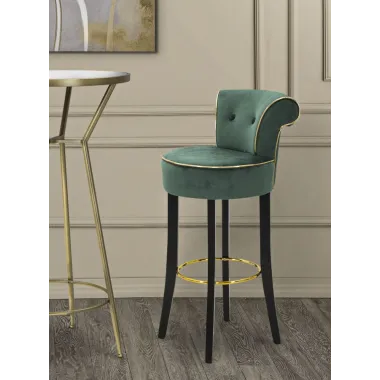 Stołek Barowy LUXY Zielony 46 48 96 cm (Wysokość siedziska 75 cm)